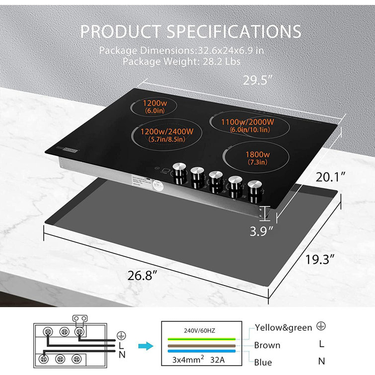 vivohome Specstar 24" Black Electric Cooktop & Reviews Wayfair Canada